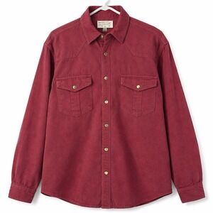 Moose Creek XL Burgundy Chamois Snap Button Western Shirt Heavyweight
